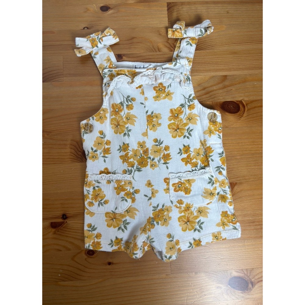 Nicole Miller‎ Infant Girls' Floral Shortalls Size 6-9 Months